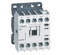Legrand 417020 Mini-contacteur de Puissance CTX³ 3 pôles 9A avec Contact Auxiliaire Intégré 1NO, Tension de Commande 24V~