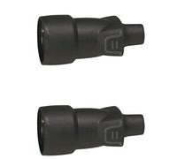 Legrand 50445 ou 50446 - Fiche électrique 2 pôles avec terre - Bornes à vis à sortie droite - 16 A IK 08 IP 44 - Noir ou Legrand Prolongateur 16 A caoutchouc sortie droite IP 44 ik 08 câble Diamètre 2,5 mm (2 x Prolongateur)