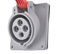 Legrand 555188 Prise à entraxes unifiés fixe P17 IP44 16A, 380V~ à 415V~, 3P+T