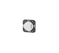 Legrand 600016 Poussoir simple avec voyant lumineux dooxie, 6A, 250V~, finition blanc