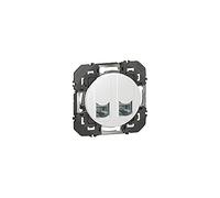 Legrand 600378 Double prise RJ45 catégorie6 STP dooxie, finition blanc