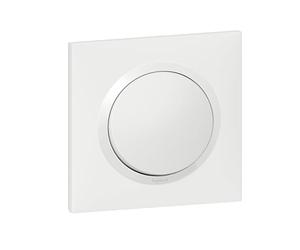Legrand 600705 Poussoir dooxie one 6A, 250V~ livré avec plaque carrée blanche et griffes