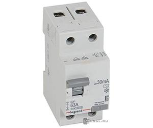 Legrand 63 A 30 mA RCD 2P RX3 C 402026