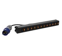 Legrand 646815 PDU Standard 19pouces 1U LCS³ avec 12 Prises C13 verrouillables et Cordon d'alimentation 3m avec fiche 2P+T 16A