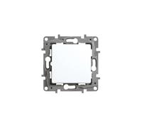 NILOÉ 664705 Bouton-poussoir simple NO-NF 6A 250V encastré blanc