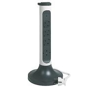 Legrand 694505 Multiprise Verticale avec Protection Contre Les surtensions, avec Interrupteur, Prise Multiple avec 4 Prises, câble de 2 m, Blanc/Gris foncé