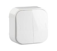 Legrand 782406 Interrupteur lumière, mur, double, blanc