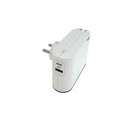 Legrand Adaptateur 2P 2 Prises/Alimentation laterale Ports USB Type A et C Multiprise Blanc/Gris Fonce