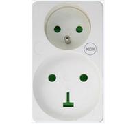 Legrand Adaptateur 2 prises 2P+T 16A+20A sur prise 32A 3 broches - Sécurité enfant - Blanc