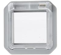 Legrand Adaptateur Mosaic à volet transparent, Plexo, gris, IP55, IK08