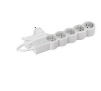LEGRAND Bloc multiprise avec Interrupteur, avec 5 Prises 2P+T, 3 m, Blanc et Gris Clair 694438