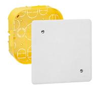 LEGRAND Boîte de dérivation 115x115x40mm, Batibox, murs creux, IP20 | 115x115x40mm, pour murs creux, plastique sans halogène, IP20, fond défonçable, 13 entrées, couvercle vissé avec vis