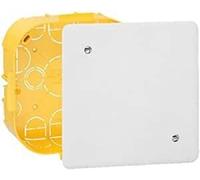 LEGRAND Boîte de dérivation 160x105x40, Batibox, mur creux, IP20 | Mur creux, 160x105x40mm, plastique sans halogène, jaune, IP20, fond défonçable, 12 entrées, couvercle vissé avec vis