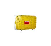 LEGRAND Boîte de dérivation 170x170x50, Batibox, murs creux, IP20, jaune | 170x170mm, profondeur 50mm, pour murs creux, fond défonçable, plastique sans halogène, IP20, couvercle vissé avec vis