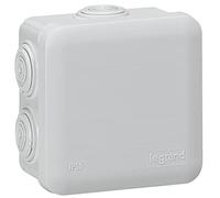 LEGRAND | Boîte De Dérivation 80x80 Plexo, Fermeture Par Enclipsage, Étanchéité IP55 IK07, Accepté Ø4mm À Ø20mm