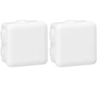 Legrand - Boîte de dérivation carrée - 80x80x45 mm - fermeture par enclipsage - blanc (Lot de 2)