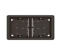 LEGRAND Boîtier en saillie 2 postes, Céliane, noir, plastique, IP2X, IK04 | 2 postes, noir mat, plastique sans halogène, 2 hauteurs réglables 27mm ou 40mm, pose murale horizontale ou verticale