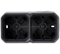 Legrand - Boitier étanche Plexo 2 postes pour montage apparent horizontal ou vertical équipé de 4 embouts souples anthracite