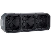 Legrand - Boitier étanche Plexo 3 postes pour montage apparent horizontal ou vertical équipé de 5 embouts souples anthracite