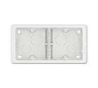LEGRAND Boîtier saillie 2 postes, Céliane, blanc, hauteur 27-40mm, IP2X | 2 postes, blanc, pose en saillie, hauteur réglable 27mm ou 40mm, horizontal ou vertical, IP2X, IK04, avec entrée de câble