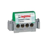 Bornier de mise à la terre à 4 bornes Legrand 76A 1+N 1 pièce
