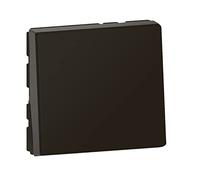 LEGRAND Bouton-poussoir 6A 250V, Mosaic, 2 modules, encastré, noir, IP31 | Noir mat, 2 modules, 6A 250V, encastré, bornes automatiques, évolutif en lumineux avec voyant Easy-Led, usage intérieur