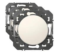 LEGRAND | Bouton-Poussoir 6A - Blanc - Composable, Connexion Rapide Sans Outil, Compatible Avec Plaques De Finition Personnalisables, Design Moderne Et Simple (Lot de 3)