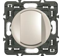 Legrand - Bouton poussoir 6A + support Céliane - titanium Titane G