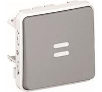 Legrand - Bouton poussoir lumineux 6A saillie à composer - Plexo - gris Gris G