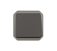 LEGRAND Bouton-poussoir NO, Plexo, anthracite, IP55, IK08, 10A 250V | Anthracite, IP55 étanche, IK08 antichoc, 10A 250V, poussoir simple NO lumineux, connexion rapide, intérieur/extérieur