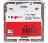 Legrand Cadre saillie Mosaic 2 modules, blanc, profondeur 30 mm, IK02, fixation par vis