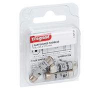 Legrand Cartouches fusibles 0 929 22 – avec témoin – 10 A – 8,5x31,5 mm – Lot de 3