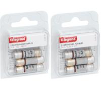 Legrand - Cartouches fusibles pour porte-fusibles - sans témoin - 10,3x38mm - 32A (Lot de 2)