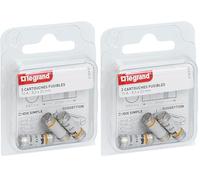 Legrand - Cartouches fusibles pour porte-fusibles sans témoin - 8,5x23mm - 10A (Lot de 2)