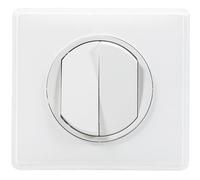 LEGRAND - Céliane interrupteur double ou v/vt blanc Yesterday complet