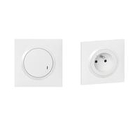 LEGRAND - Commande sans fils ON/OFF dooxie with Netatmo complet blanc avec Prise de courant connectée dooxie with Netatmo complet blanc