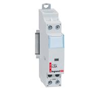 LEGRAND Contacteur 25A 2F Bobine 230V, CX³, rail DIN, gris, IP2X | 25A, 2F bipolaire, bobine 230V AC, 1 module, rail DIN, IP2X, IK04, sans halogène, gris RAL 7035, -25 à 60°C