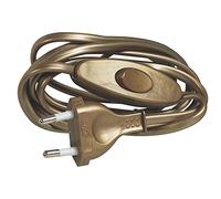 Legrand - Cordon avec interrupteur pour équipement de lampe - longueur 1,50m - vieil or