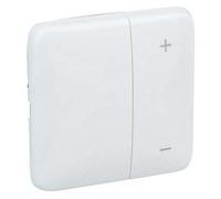 Legrand Couverture de variateur à bouton-poussoir Creo 776786 ultra-blanc 400/600W à coupure de phase, Bouton + interrupteur, Blanc