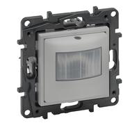 LEGRAND Détecteur de Mouvement composable pour Installation encastrée, Gamme Niloé Step, Couleur Aluminium, 398239