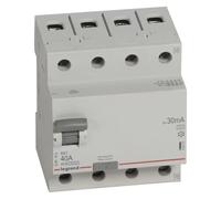 Disjoncteur FI RX3 40A 4 pôles 30mA type A - Protecteur de courant 4-cl 402075