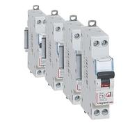 Legrand - Disjoncteur Phase + Neutre - 10A - bornes à vis - 1 module (Lot de 4)
