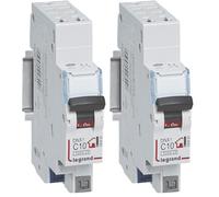 Legrand - Disjoncteur Phase + Neutre - 10A - bornes automatiques - 1 module