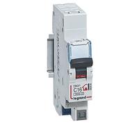 LEGRAND - Disjoncteur Phase + Neutre 230V DNX³ - Pouvoir de Coupure 3000A - 16A Courbe C - Bornes automatiques - 1 Module - Fabriqué En France