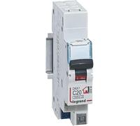 LEGRAND - Disjoncteur Phase + Neutre 230V DNX³ - Pouvoir de Coupure 3000A - 20A Courbe C - Bornes automatiques - 1 Module - Fabriqué En France (Lot de 8)