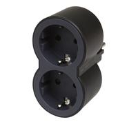 Legrand Domino 2x2P+A Fiche à contact frontal noir (Prise européenne) - 694517 [10 Pièces]