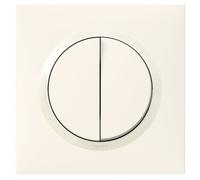 Legrand – Interrupteur double Dooxie 10 A - 230 V fourni avec plaque carrée blanche
