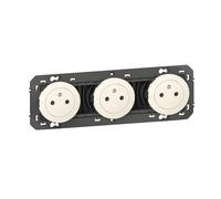 Legrand Dooxie triple prise 2P+T - Blanc