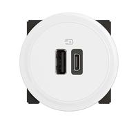 LEGRAND - Double chargeur USB 15W Type A et Type C - A compléter d'un support et d'une Plaque - Blanc