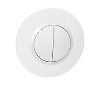 Legrand - Double interrupteur ou va-et-vient dooxie 10AX 250V~ livré avec plaque ronde blanche